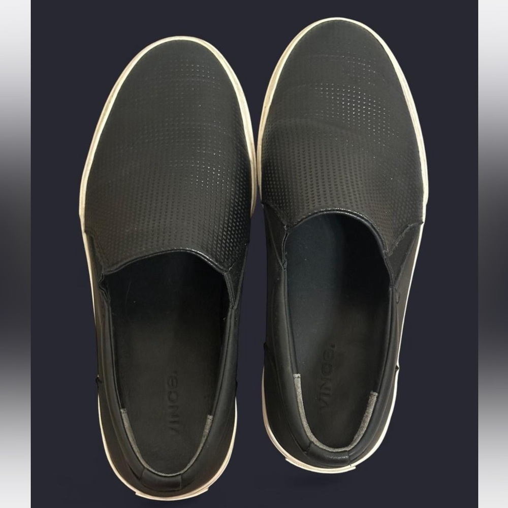 Vince Men's Black Slip-On Loafers
